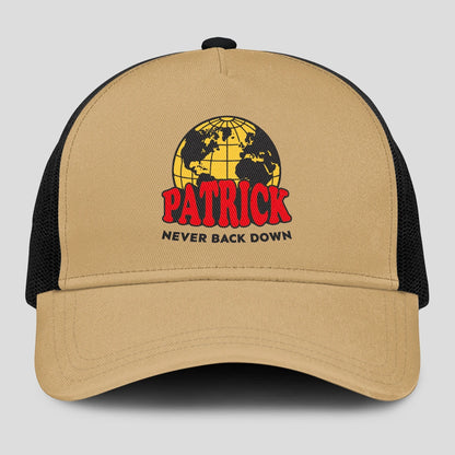 Never Back Down World Logo Khaki Mesh Cap PATRICK 13K1 C212PF