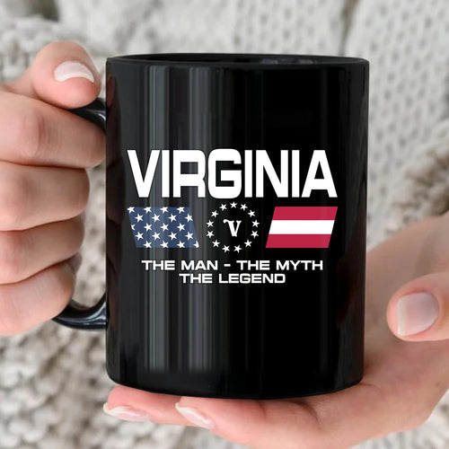 The Man The Myth The Legend Us Flag Mug VIRGINIA 13K1 MG23
