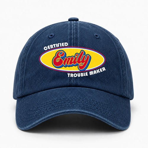 Certified Your Name Trouble Maker Washed Cap EMILY 13K1 C73PF