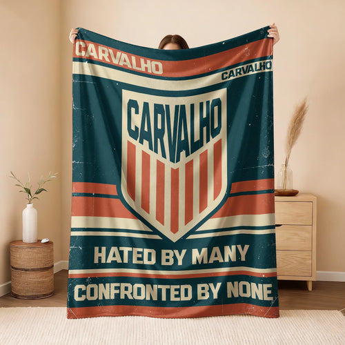 Hated By Many Confronted By None Retro Fleece Blanket CARVALHO 13K1 BK58