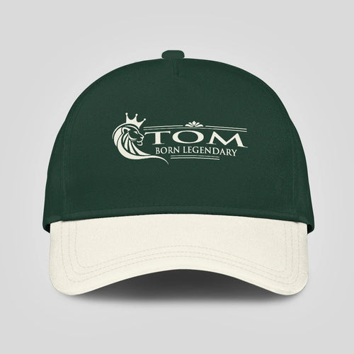 Born Legendary Lion Logo Sage Green And Beige Cap TOM 13K1 C182PF