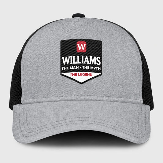 The Man The Myth The Legend Gray Mesh Cap WILLIAMS 13K1 C189PF