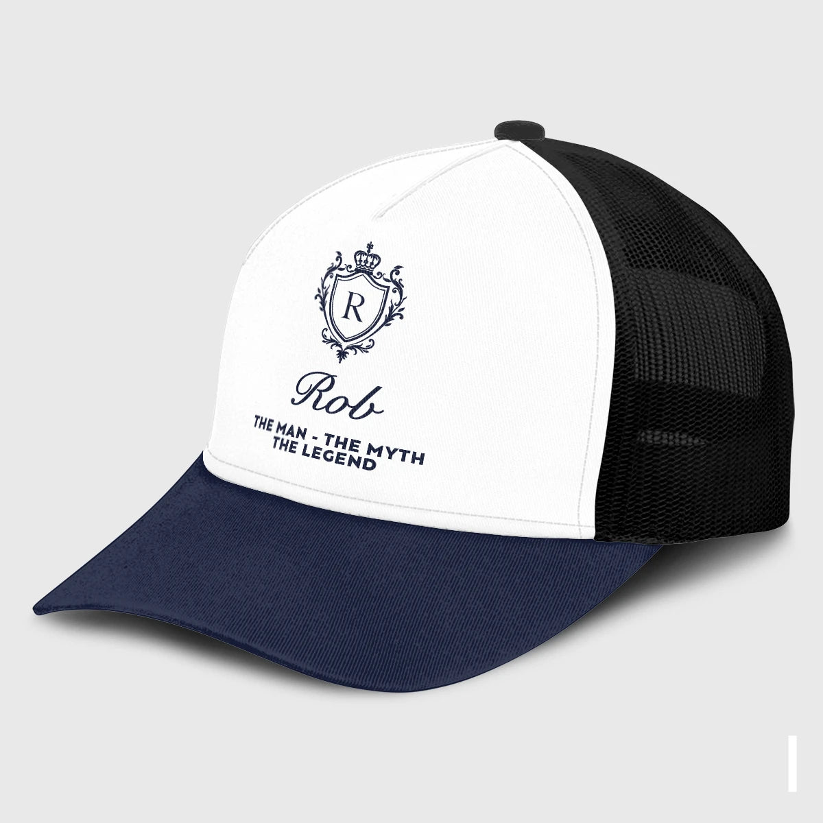 The Man The Myth The Legend Blue And White Baseball Mesh Cap ROB 13K1 C186PF