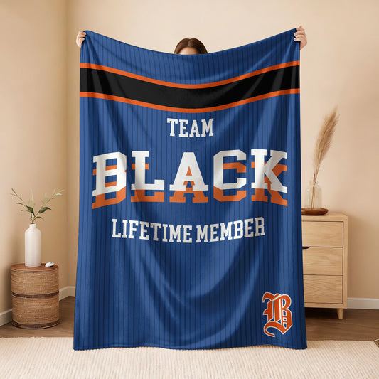 Team Your Name Lifetime Member Basketball Fleece Blanket BLACK 13K1 BK47