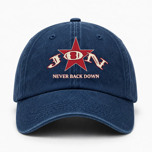 Never Back Down Western Blue Denim Cap JON 13K1 C61PF