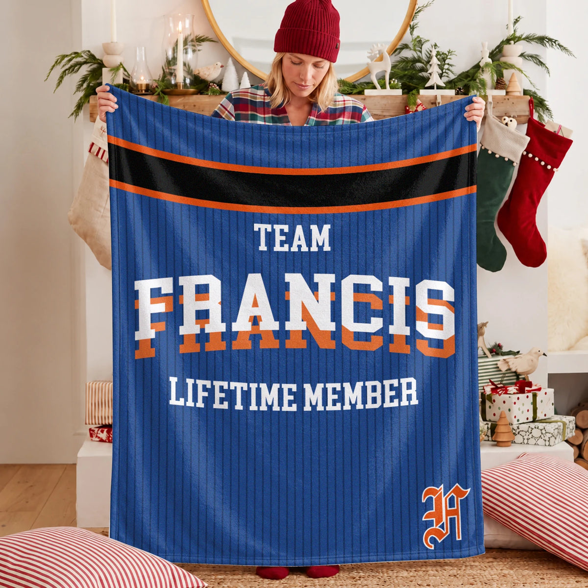 Team Your Name Lifetime Member Basketball Fleece Blanket FRANCIS 13K1 BK47