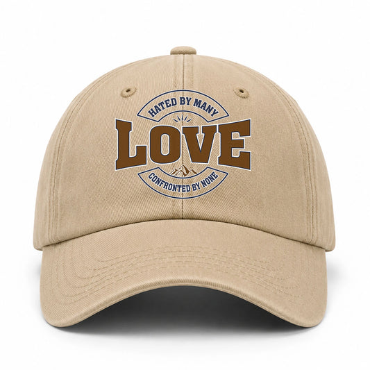 Hated By Many Confronted By None Washed Cap LOVE 13K1 C36PF