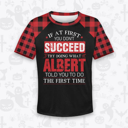 ALBERT Buffalo Plaid Pajamas Set Tshirt & Pants 13K1-EV2