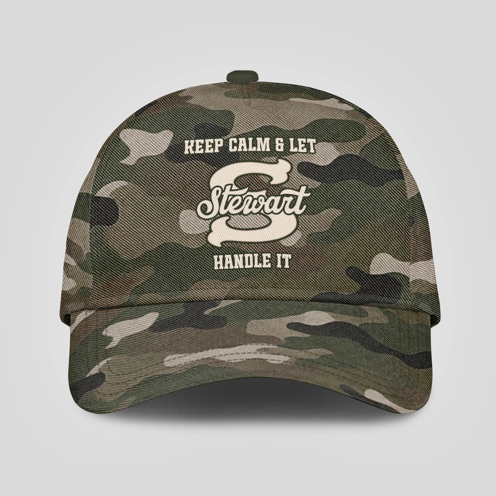 Keep Calm & Let Your Name Handle It Camo Cap STEWART 13K1 C174PF