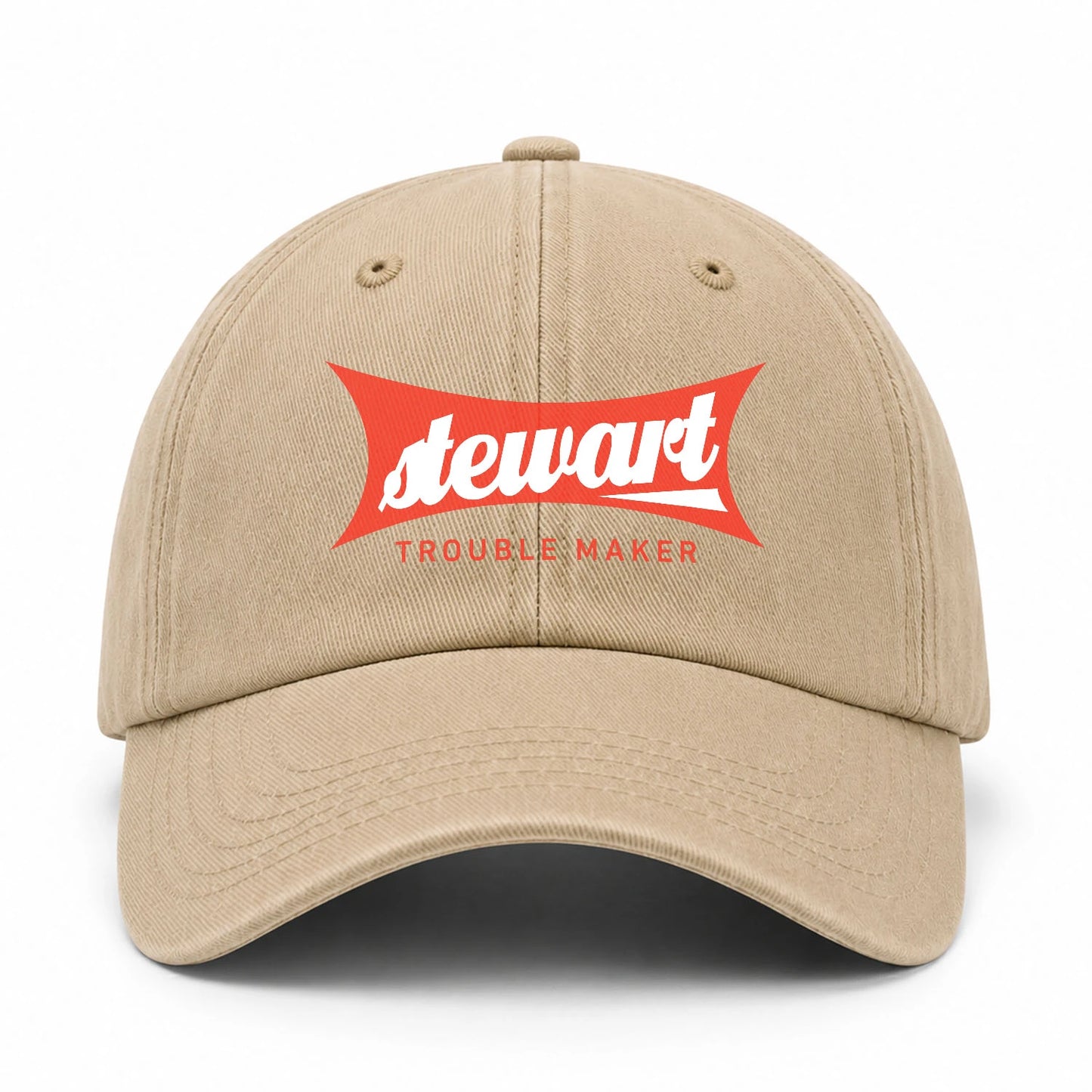 Trouble Maker Red Logo Washed Cap STEWART 13K1 C78PF