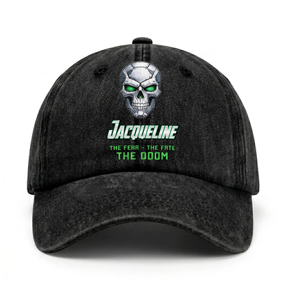 The Fear The Fate The Doom Skull Washed Cap JACQUELINE 13K1 C99PF