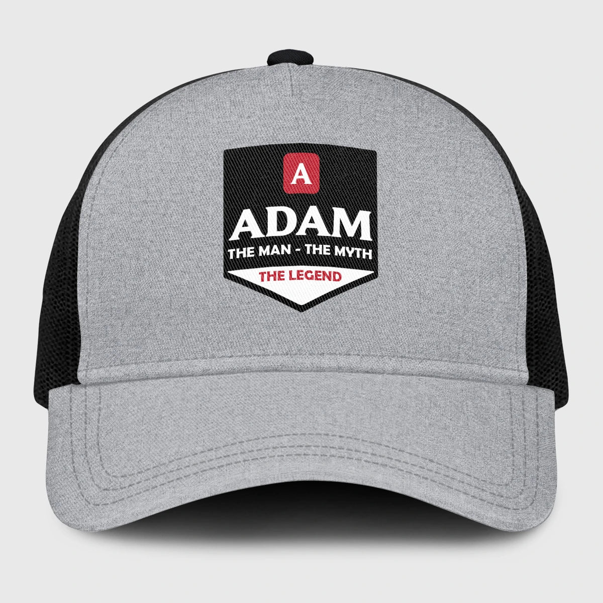 The Man The Myth The Legend Gray Mesh Cap ADAM 13K1 C189PF
