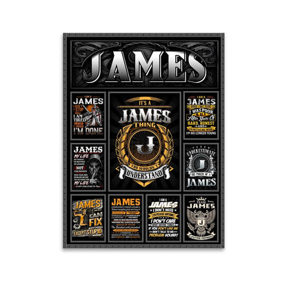 JAMES Personalized Sponge Floor Mat – Custom Printed Home Decor 13K1-AR2