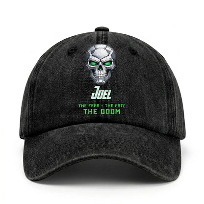 The Fear The Fate The Doom Skull Washed Cap JOEL 13K1 C99PF