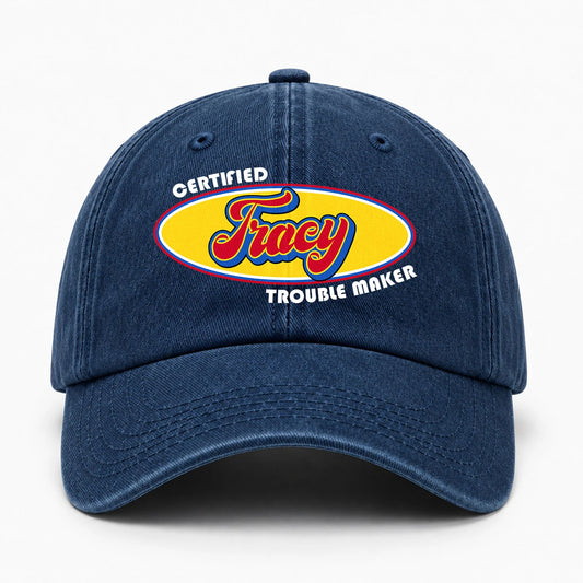 Certified Your Name Trouble Maker Washed Cap TRACY 13K1 C73PF