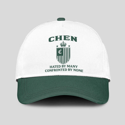 Hated By Many Confronted By None Luxury Logo Cap CHEN 13K1 C41PF