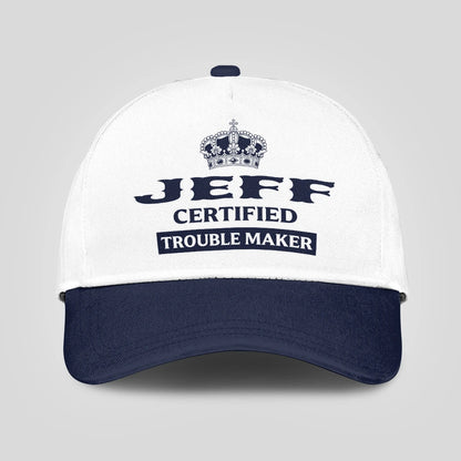 Certified Your Name Trouble Maker Washed Cap JEFF 13K1 C148PF