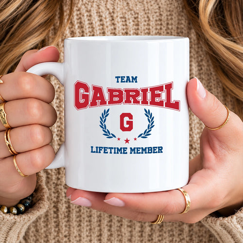 Team Your Name Lifetime Member Sporty Mug GABRIEL 13K1 MG09