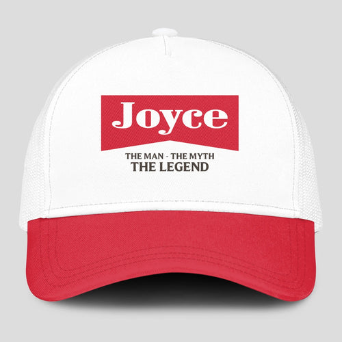The Man The Myth The Legend Red And White Mesh Cap JOYCE 13K1 C197PF