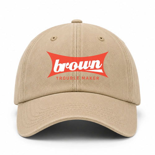 Trouble Maker Red Logo Washed Cap BROWN 13K1 C78PF
