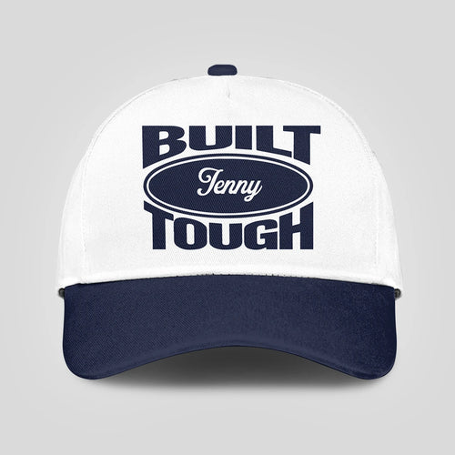 Built Your Name Tough Slogan Blue And White Cap JENNY 13K1 C95PF