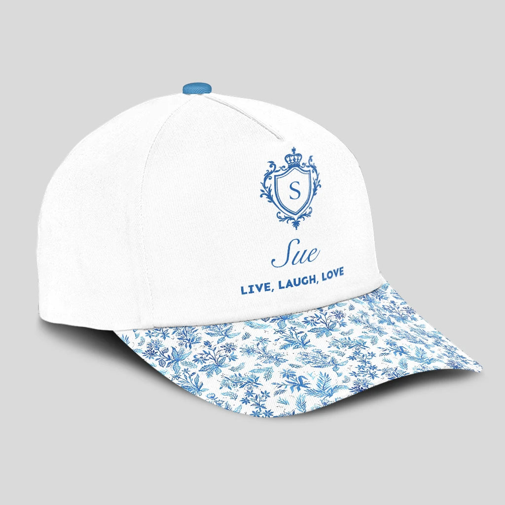 Live Laugh Love Flowers Pattern Cap SUE 13K1 C109PF