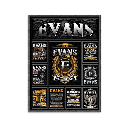 EVANS Personalized Sponge Floor Mat – Custom Printed Home Decor 13K1-AR2
