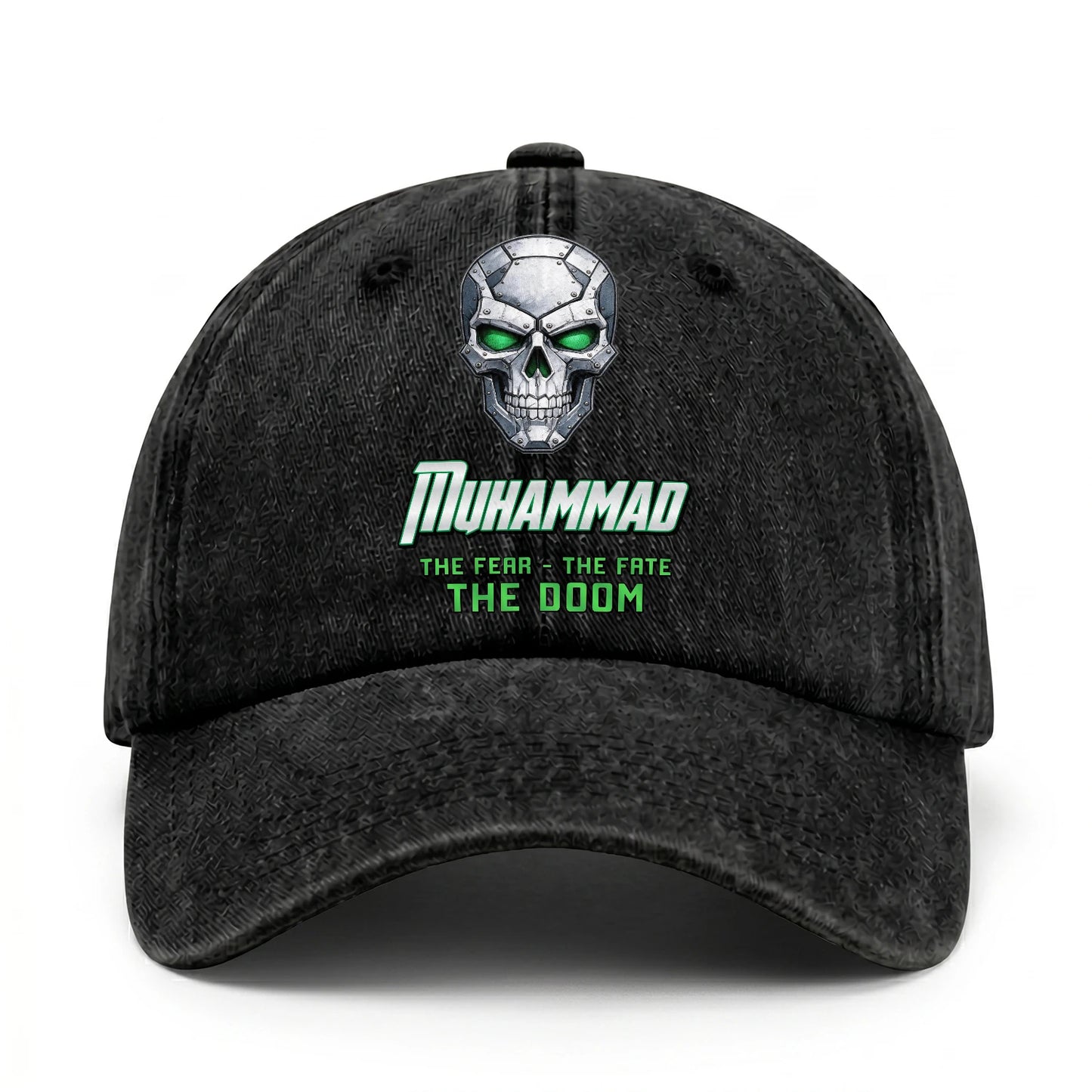 The Fear The Fate The Doom Skull Washed Cap MUHAMMAD 13K1 C99PF