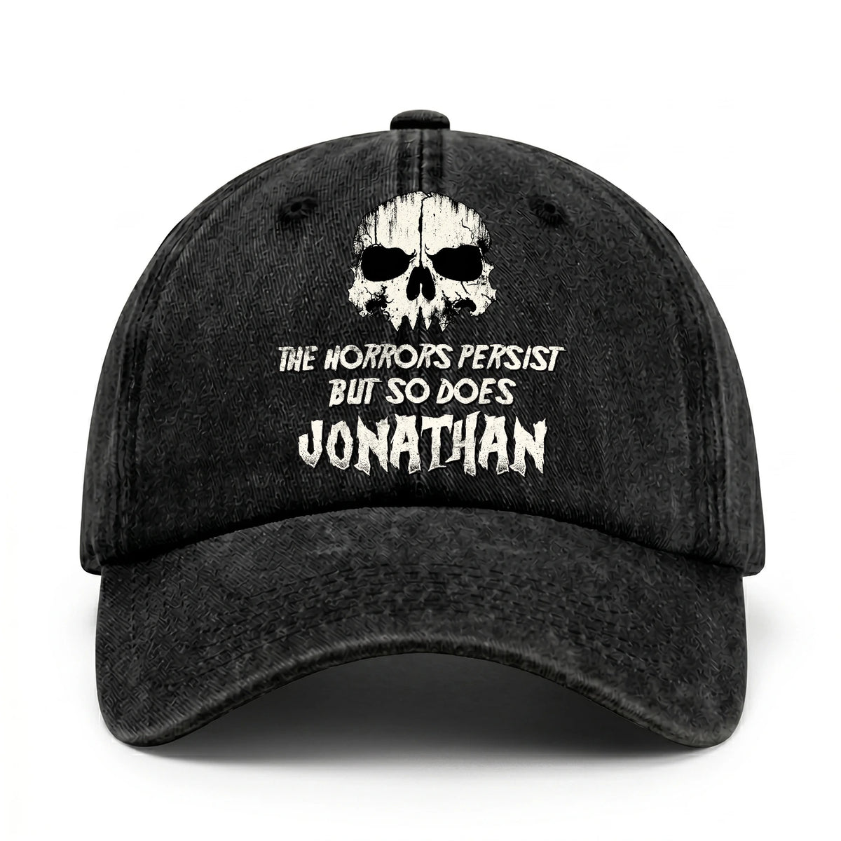 The Horrors Persist But So Does Your Name Cool Skull Washed Cap JONATHAN 13K1 C134PF