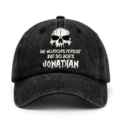 The Horrors Persist But So Does Your Name Cool Skull Washed Cap JONATHAN 13K1 C134PF
