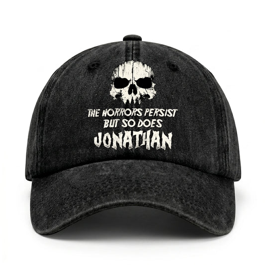 The Horrors Persist But So Does Your Name Cool Skull Washed Cap JONATHAN 13K1 C134PF