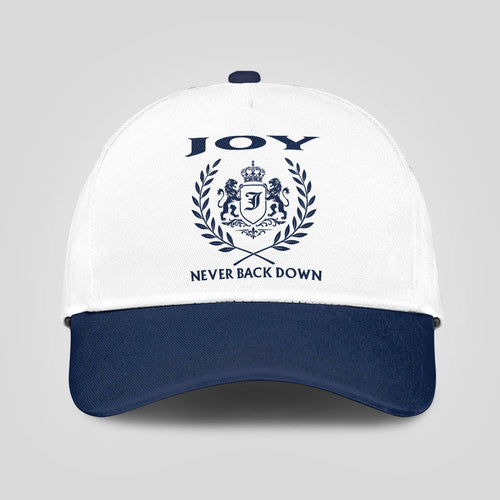 Never Back Down Blue And White Cap JOY 13K1 C59PF