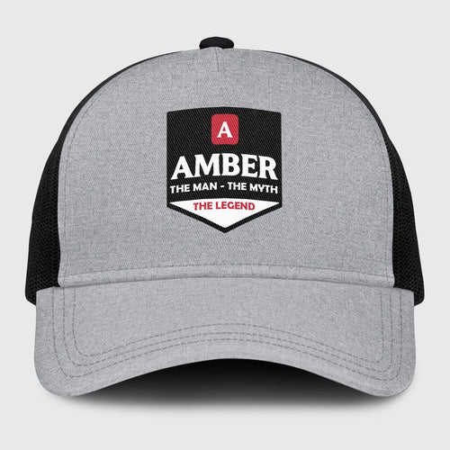 The Man The Myth The Legend Gray Mesh Cap AMBER 13K1 C189PF