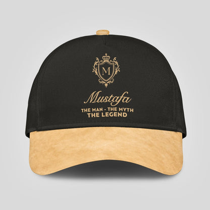 The Man The Myth The Legend Black And Champagne Gold Cap MUSTAFA 13K1 C94PF