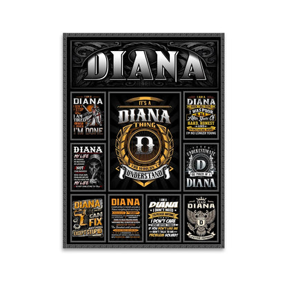 DIANA Personalized Sponge Floor Mat – Custom Printed Home Decor 13K1-AR2