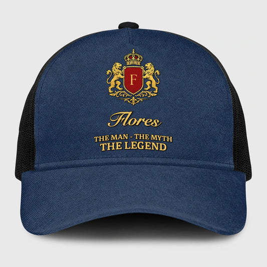 The Man The Myth The Legend Royal Blue Mesh Cap FLORES 13K1 C187PF