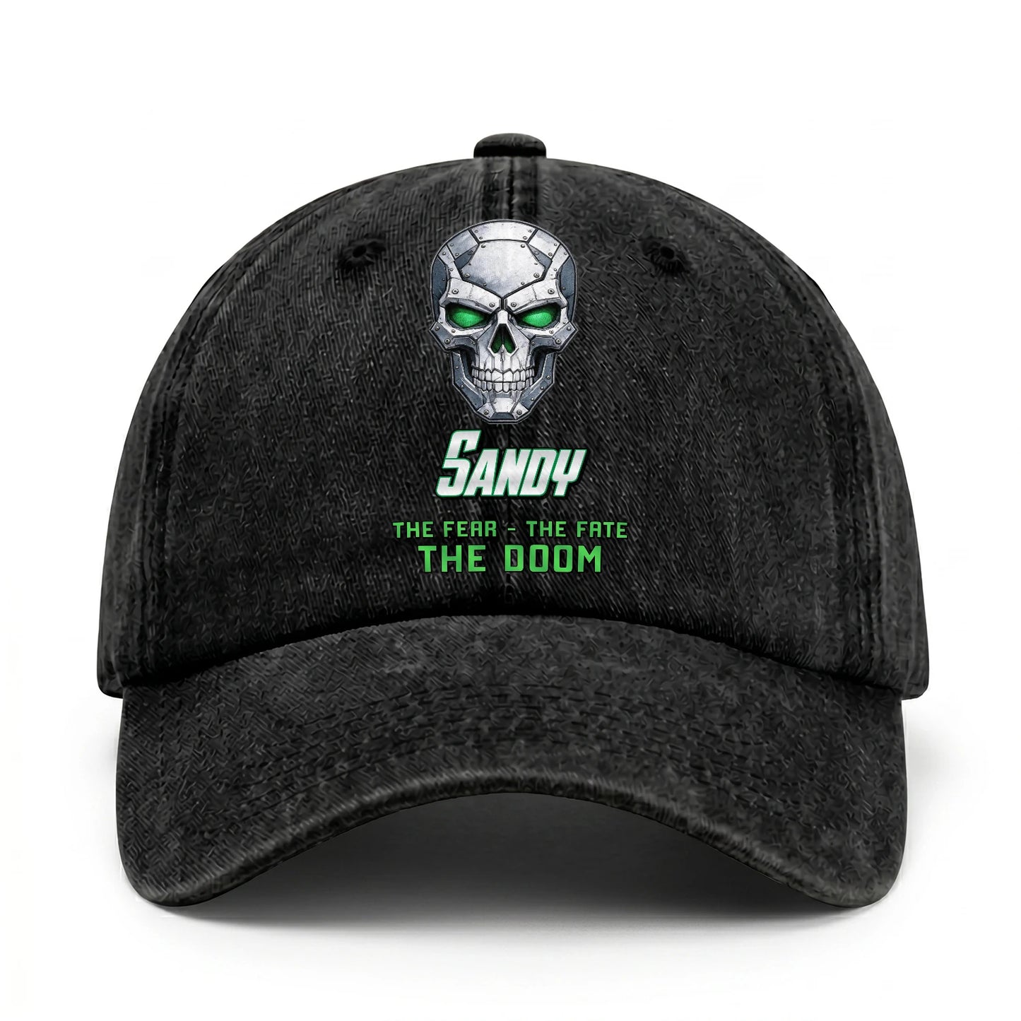 The Fear The Fate The Doom Skull Washed Cap SANDY 13K1 C99PF
