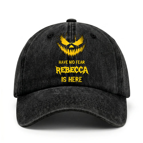 Have No Fear Your Name Is Here Jack O' Lantern Washed Cap REBECCA 13K1 C135PF