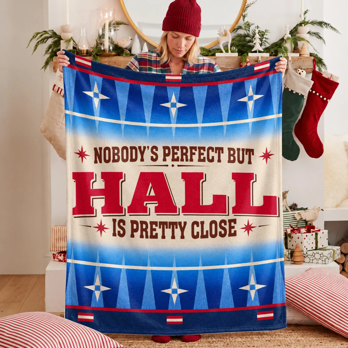 Nobody's Perfect But Your Name Is Close Native American Fleece Blanket HALL 13K1 BK57