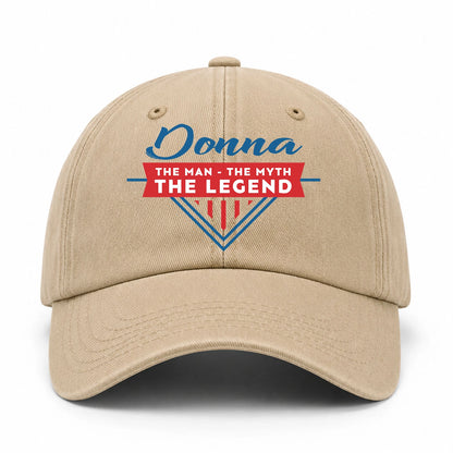 The Man The Myth The Legend Logo Washed Cap DONNA 13K1 C37PF