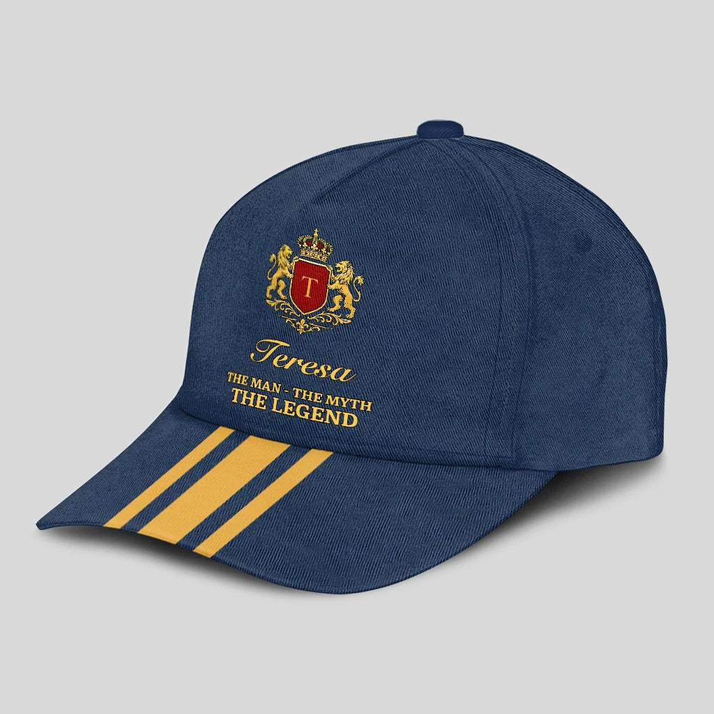 The Man The Myth The Legend Luxury Logo Striped Cap TERESA 13K1 C143PF