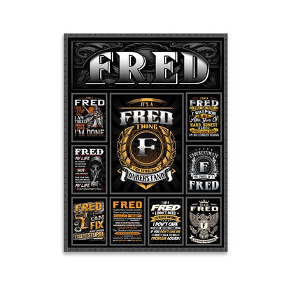FRED Personalized Sponge Floor Mat – Custom Printed Home Decor 13K1-AR2