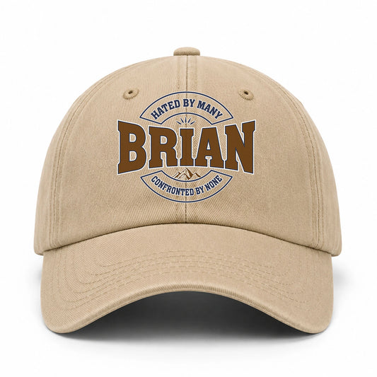 Hated By Many Confronted By None Washed Cap BRIAN 13K1 C36PF