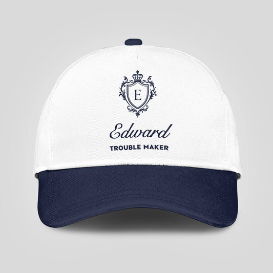 Trouble Maker Funny Blue And White Cap EDWARD 13K1 C152PF