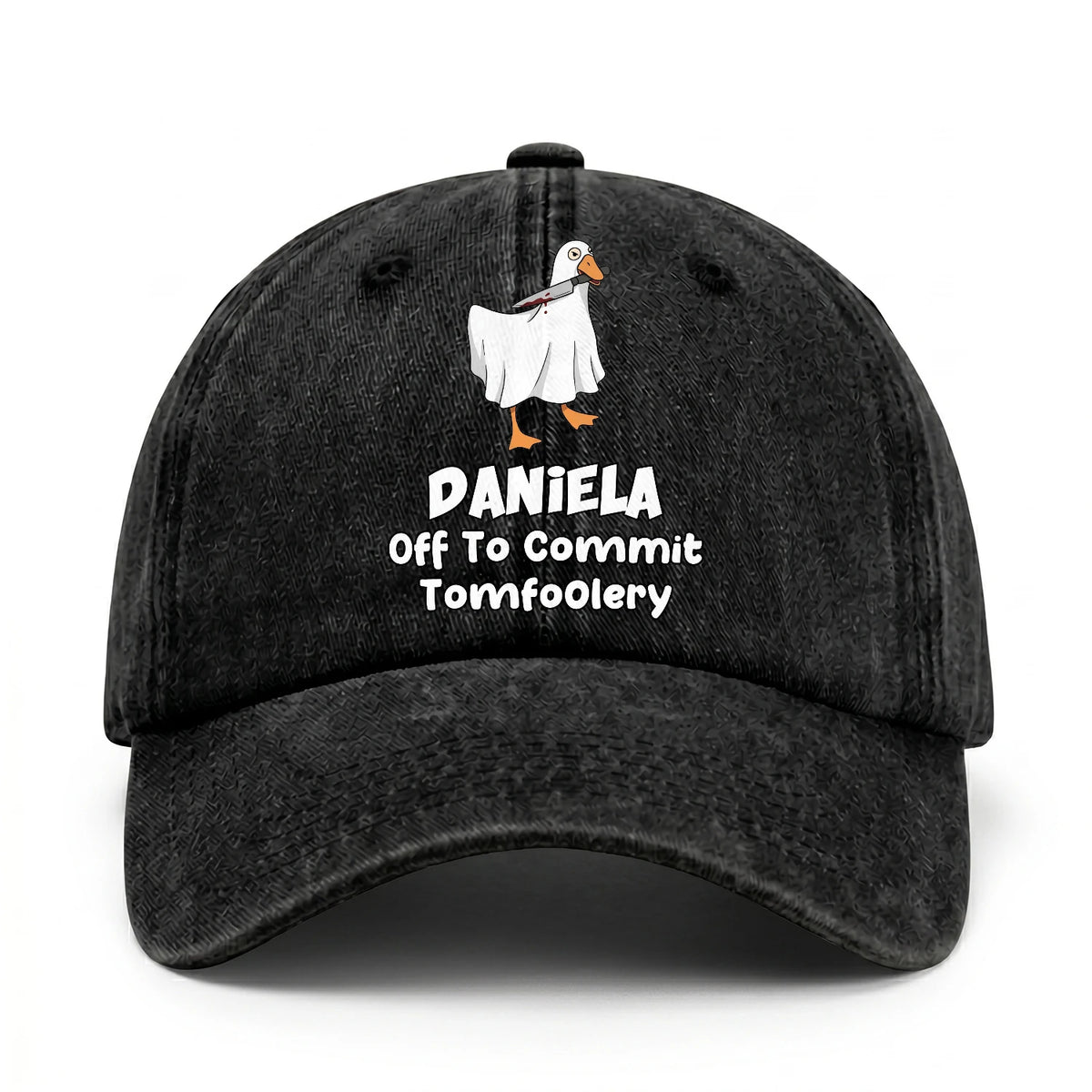 Off To Commit Tomfoolery Funny Goose Washed Cap DANIELA 13K1 C131PF