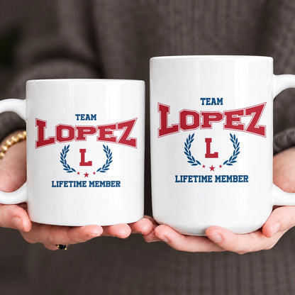 Team Your Name Lifetime Member Sporty Mug LOPEZ 13K1 MG09