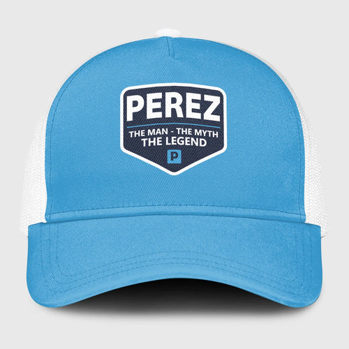 The Man The Myth The Legend Light Blue Mesh Cap PEREZ 13K1 C190PF