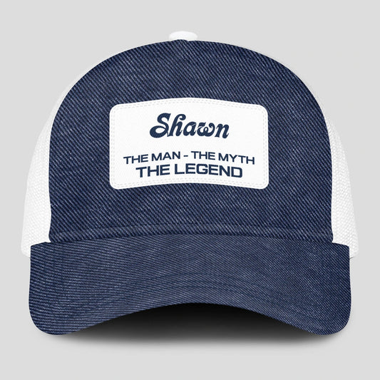 The Man The Myth The Legend Blue Denim Mesh Cap SHAWN 13K1 C194PF