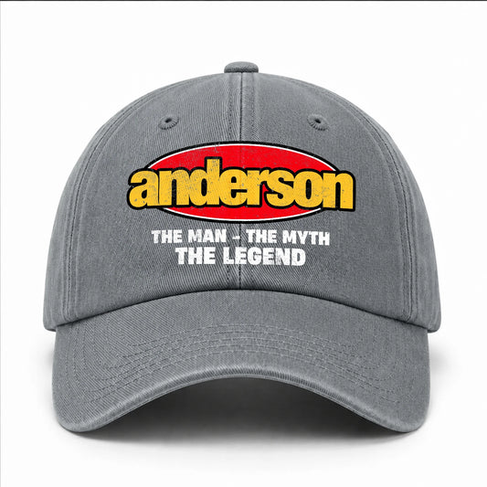 The Man The Myth The Legend Vintage Logo Washed Cap ANDERSON 13K1 C162PF
