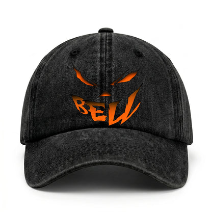Your Name Jack O' Lantern Halloween Washed Cap BELL 13K1 C100PF